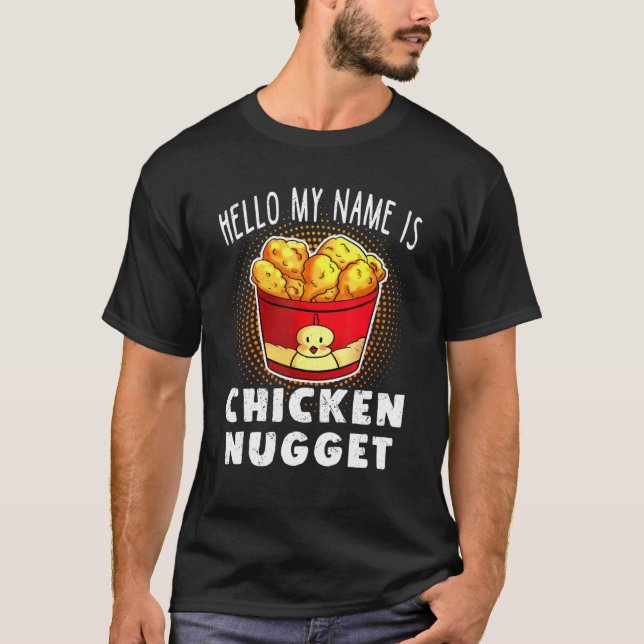 Hello My Name Is Chicken Nugget Lazy Costume Kids  T-Shirt (Front)