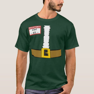 Hello My Name is Chief Elf Suit Front Customise! T-Shirt