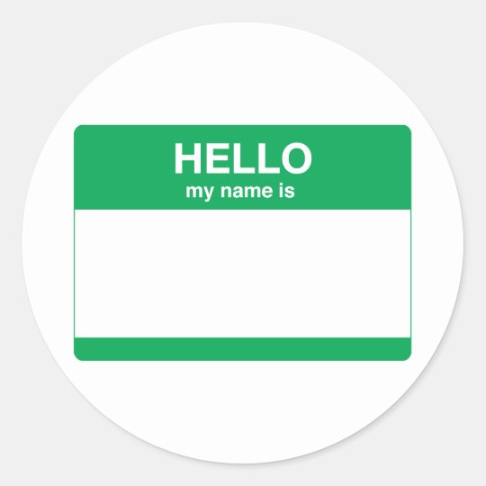 Hello, My Name is Classic Round Sticker | Zazzle.com.au