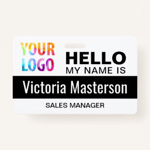 Hello My Name Is - Custom Business Employee Name ID Badge