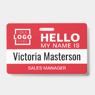 Hello My Name Is - Custom Business Employee Name ID Badge