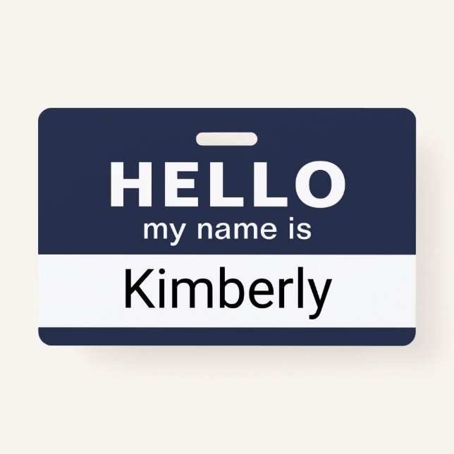 Hello My Name Is - Custom Business Employee Name ID Badge (Front)