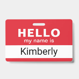 Hello My Name Is - Custom Business Employee Name ID Badge