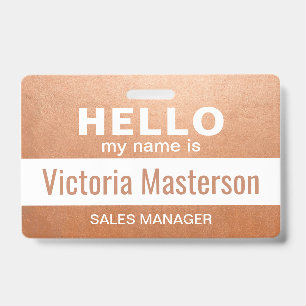 Hello My Name Is - Custom Business Employee Name ID Badge