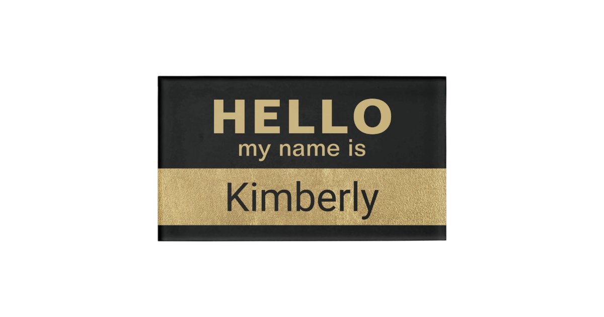 Hello My Name Is Custom Business Employee Name Name Tag Zazzle