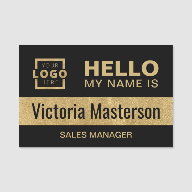 Hello My Name Is - Custom Business Employee Tag (Front)