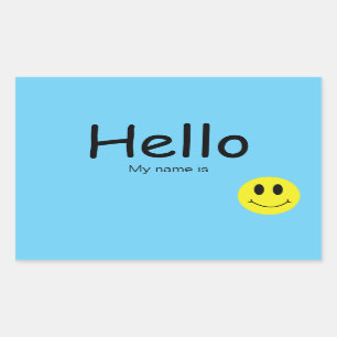 Hello, My Name Is Custom Name Tag Stickers