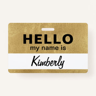 Hello My Name Is - Custom Script Employee Name ID Badge