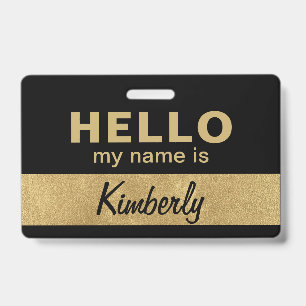 Hello My Name Is - Custom Script Employee Name ID Badge