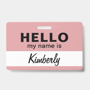 Hello My Name Is - Custom Script Employee Name ID Badge