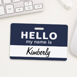 Hello My Name Is - Custom Script Employee Name ID Badge