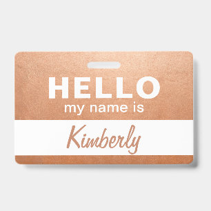 Hello My Name Is - Custom Script Employee Name ID Badge