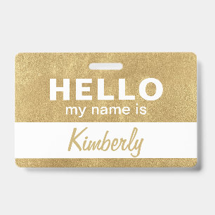 Hello My Name Is - Custom Script Employee Name ID Badge