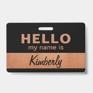 Hello My Name Is - Custom Script Employee Name ID Badge
