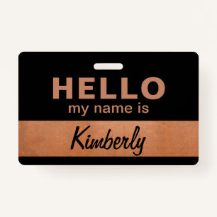 Hello My Name Is - Custom Script Employee Name ID Badge