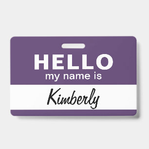 Hello My Name Is - Custom Script Employee Name ID Badge