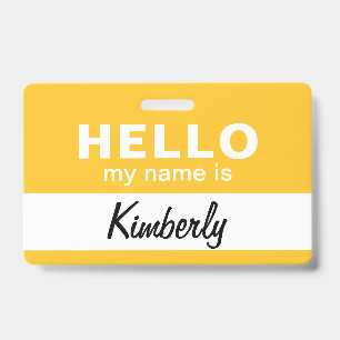 Hello My Name Is - Custom Script Employee Name ID Badge