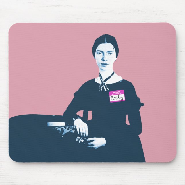 Hello My Name Is Emily Dickinson Mousepad (Front)