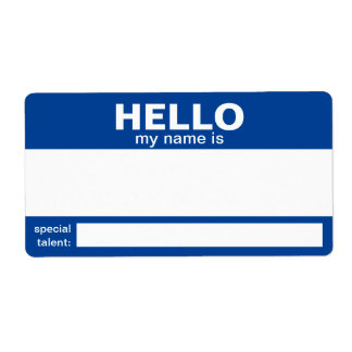 Hello My Name Is.... event badge / sticker/ label