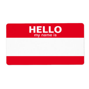 Hello My Name Is.... event badge / sticker/ label
