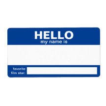 Hello My Name Is.... event badge / sticker/ label