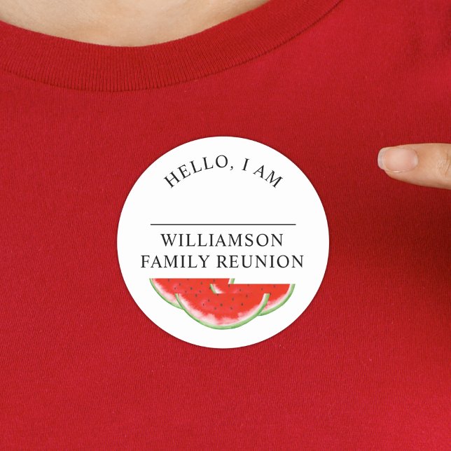 Hello My Name Is Family Reunion  Classic Round Sticker (Creator Uploaded)