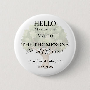 Hello my name is Family Reunion Keepsake Gift Set 6 Cm Round Badge