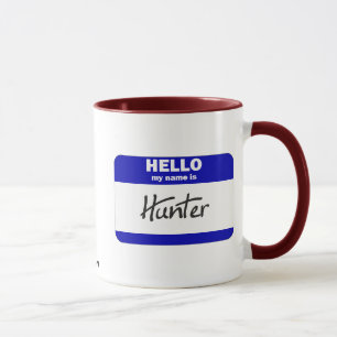 Hello My Name Is Hunter (Blue) Mug