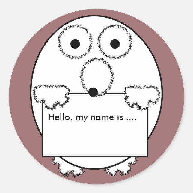 Hello my name is ice breaker event Sticker (Front)