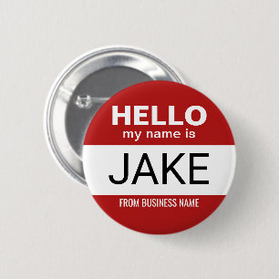 Hello My Name is Jake - funny halloween costume 6 Cm Round Badge