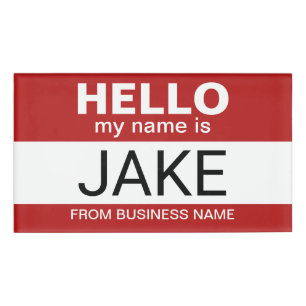 Hello My Name is Jake - funny halloween costume Tag