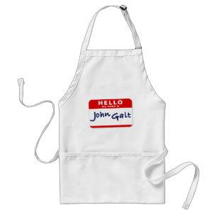 Hello My Name is John Galt Standard Apron