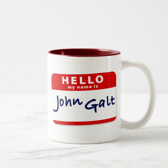 Hello My Name is John Galt Two-Tone Coffee Mug (Right)