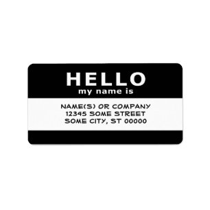 hello my name is : label
