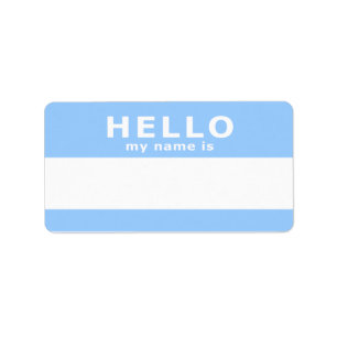 hello my name is : label