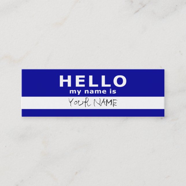 hello my name is mini business card (Front)