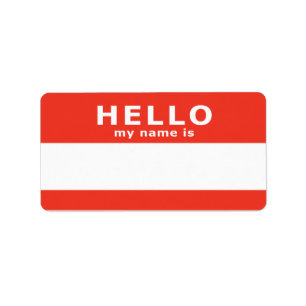 hello my name is name tag