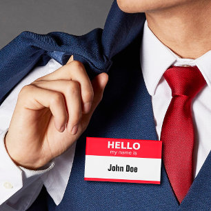 Hello My Name Is Name Tag