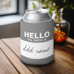 Hello my name is - personalised can cooler