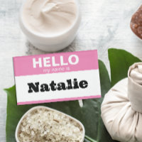 Hello My Name Is Personalised Modern Baby Magnetic