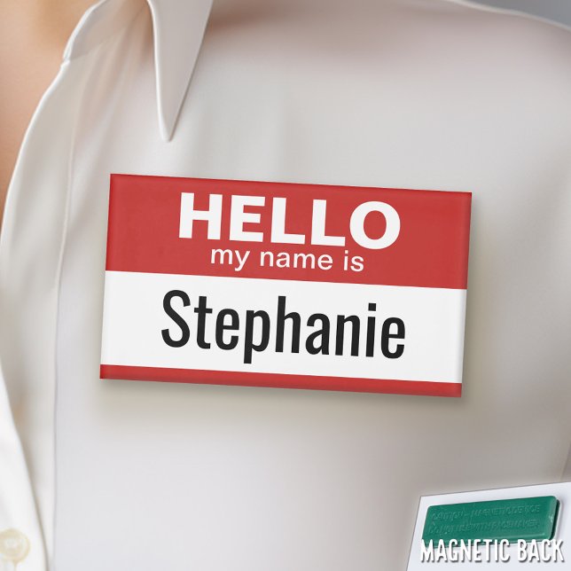 Hello my name is - personalised tag (Custom HELLO Name Tag)
