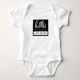 Hello My Name is Personalized Outfit Baby Bodysuit