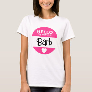 Hello my name is - Pink - Custom Halloween Costume T-Shirt
