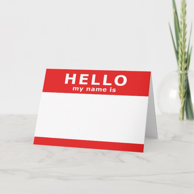 hello my name is private holiday card (Front)