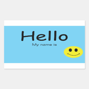 Hello, My Name Is Rectangular Sticker