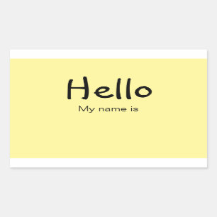 Hello, My Name Is Rectangular Sticker