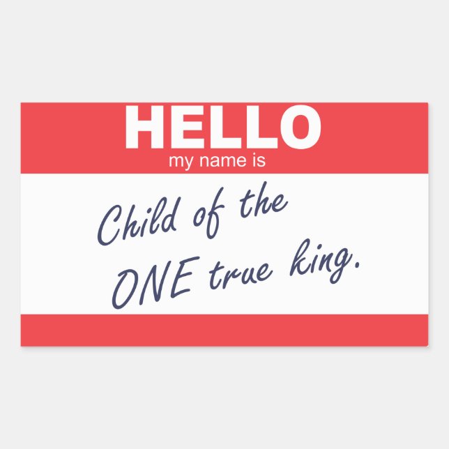 Hello My Name Is... Rectangular Sticker (Front)