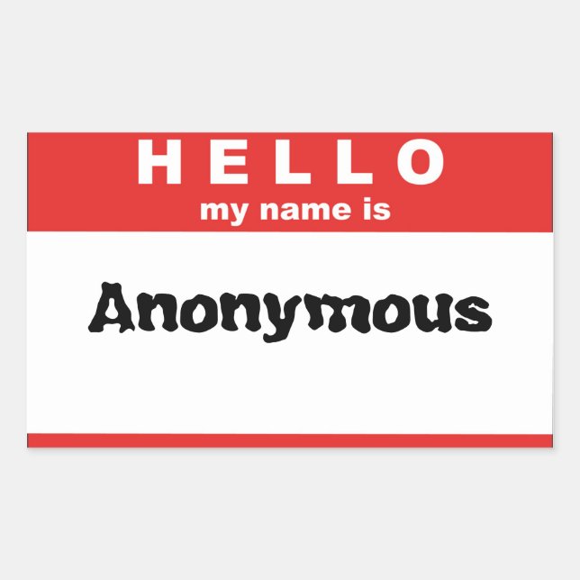 Hello My Name Is Rectangular Sticker (Front)