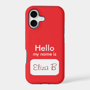 Hello my name is Red Phone Case