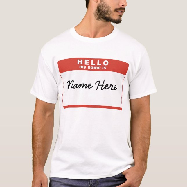 Hello, My Name Is... Red T-Shirt (Front)